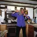 Slurping from the bottle of wine, Lunch and Dinner at Mad Sue's, Stuston, Suffolk - 30th March 1995