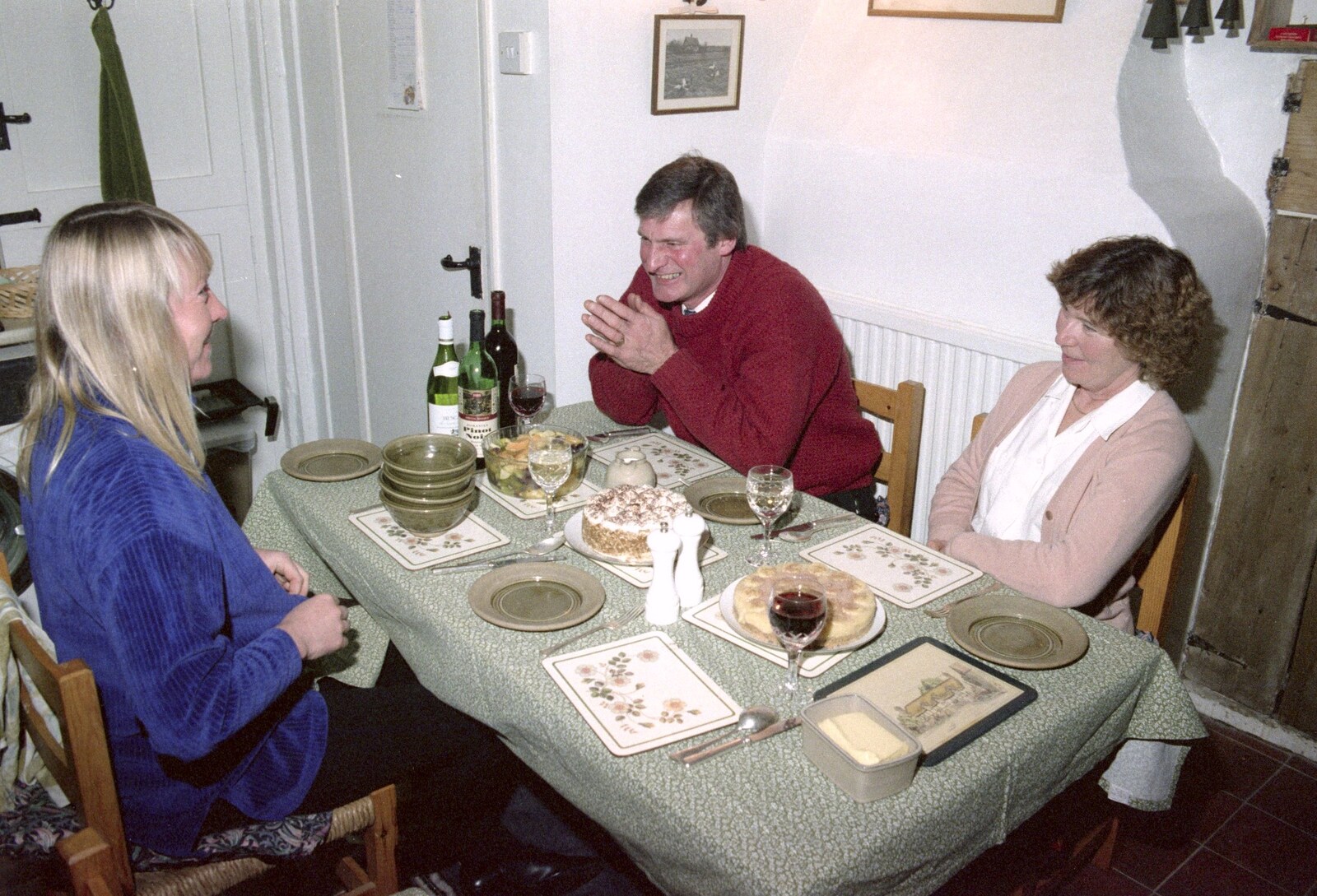 Sue, Geoff and Brenda from Lunch and Dinner at Mad Sue's, Stuston, Suffolk - 30th March 1995