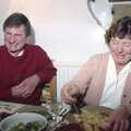 1995 Geoff and Brenda, with some roast dinner