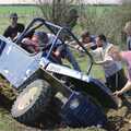 The Jeep is properly stuck in a hole, Lunch and Dinner at Mad Sue's, Stuston, Suffolk - 30th March 1995
