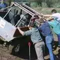 More pushing up of vehicles, Lunch and Dinner at Mad Sue's, Stuston, Suffolk - 30th March 1995