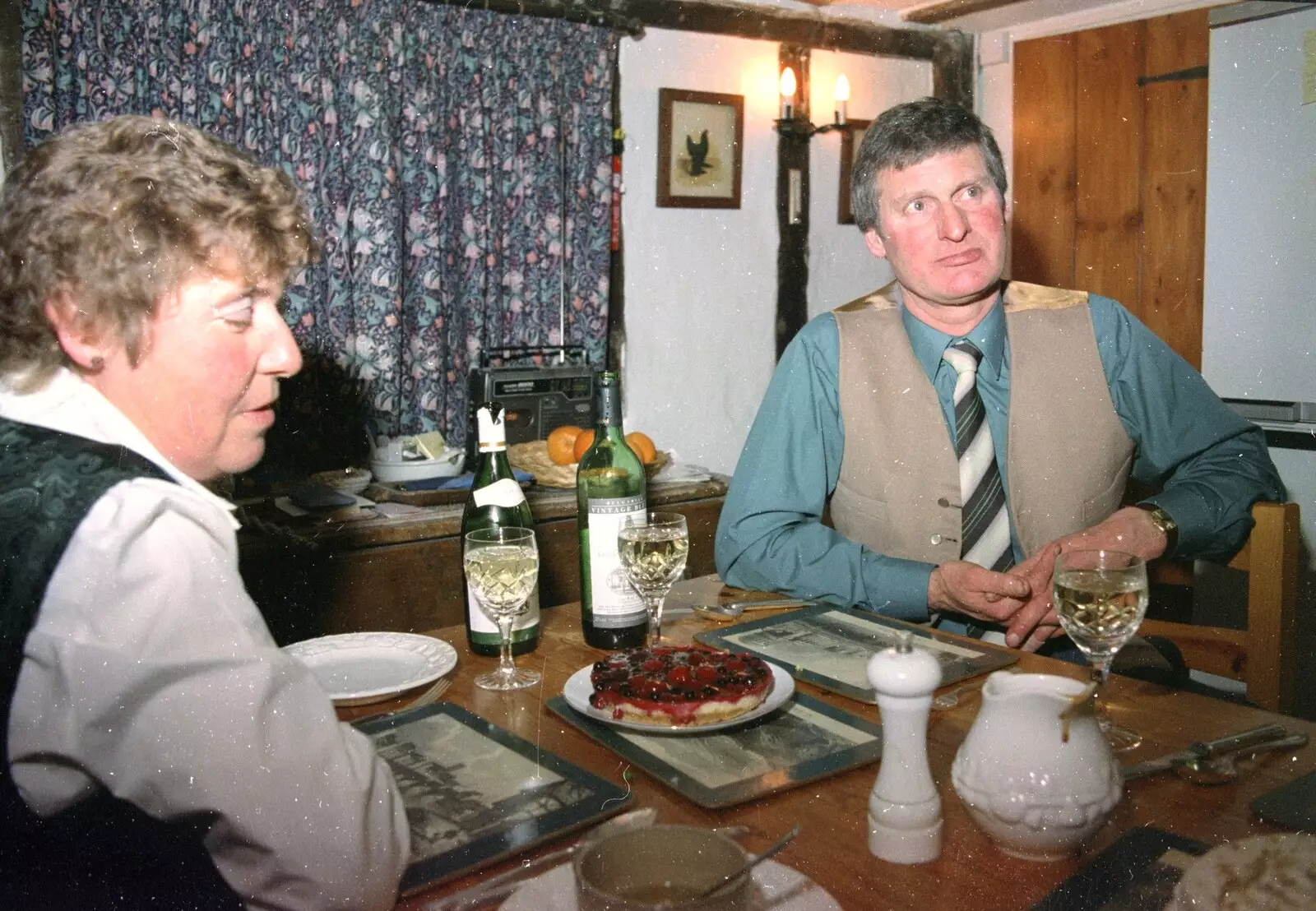 Brenda and Geoff, around Sue's again for dinner, from Lunch and Dinner at Mad Sue's, Stuston, Suffolk - 30th March 1995