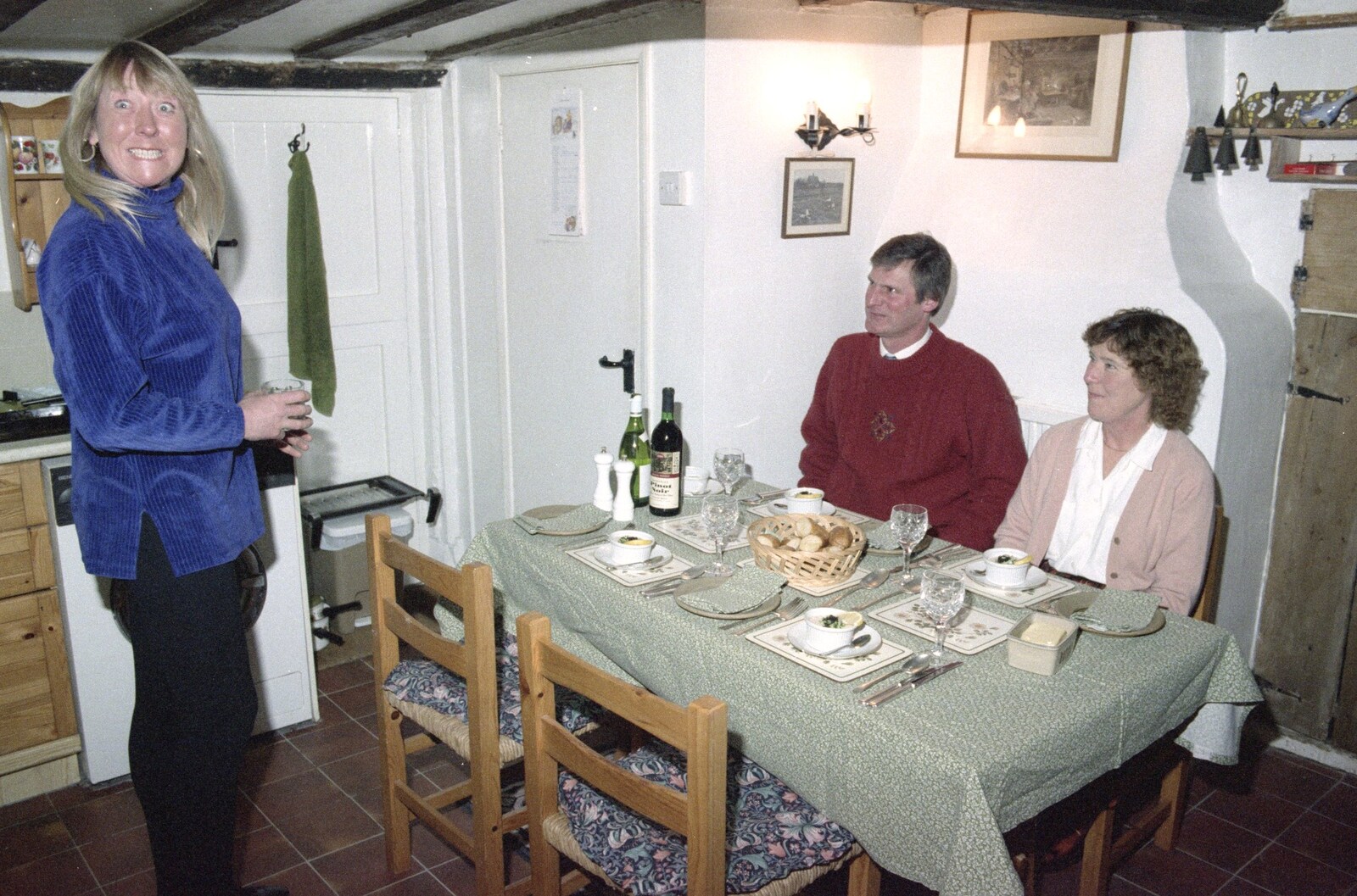 Sue in her kitchen from Lunch and Dinner at Mad Sue's, Stuston, Suffolk - 30th March 1995