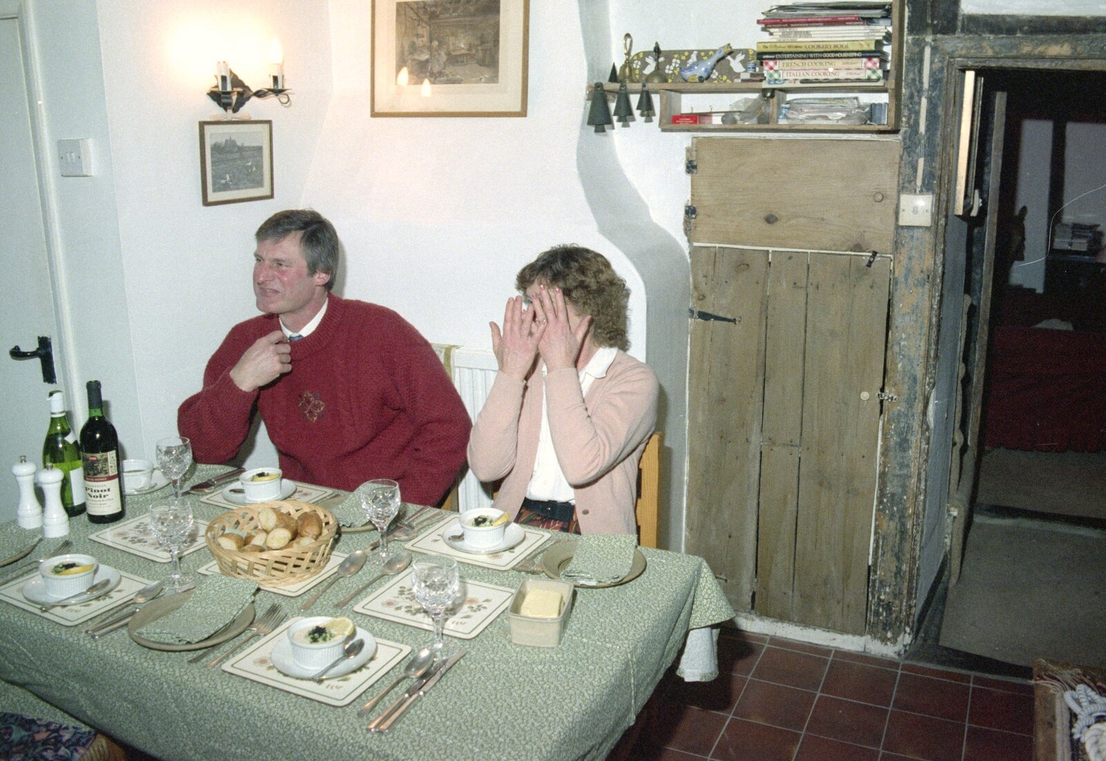 Brenda's hiding again from Lunch and Dinner at Mad Sue's, Stuston, Suffolk - 30th March 1995