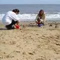 Building sandcastles, A Phil and Sean Weekend, and Bedroom Building, Brome, Norwich and Southwold - 18th April 1995