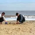 Nosher and Sean on the beach, A Phil and Sean Weekend, and Bedroom Building, Brome, Norwich and Southwold - 18th April 1995