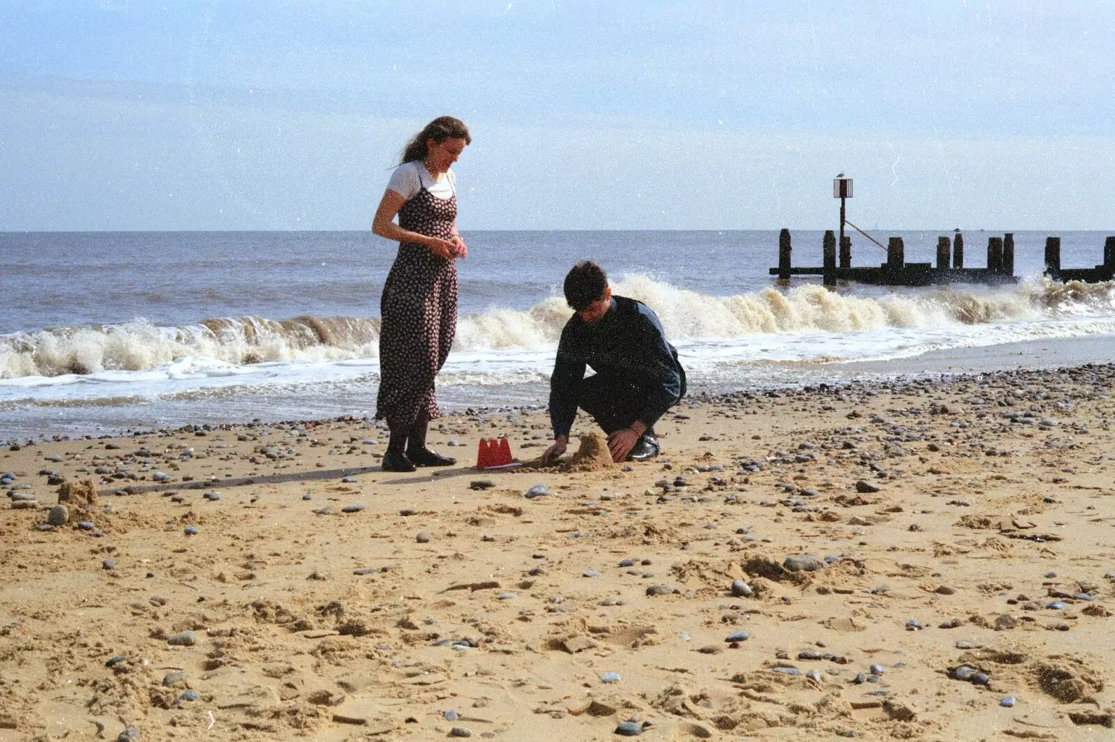 Cassie and Sean, from A Phil and Sean Weekend, and Bedroom Building, Brome, Norwich and Southwold - 18th April 1995