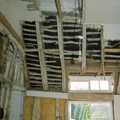 The hidden original ceiling is revealed, Bedroom Demolition, Brome, Suffolk - 15th May 1995