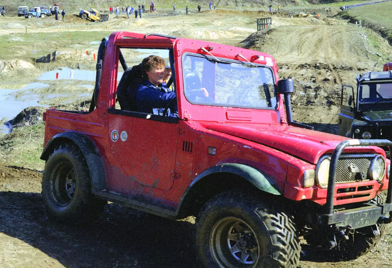 Brenda drives around, from Off-Roading and The Swan Inn, Brome, Suffolk - 20th May 1995