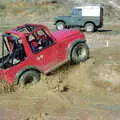 Powering out of a muddy pond, Off-Roading and The Swan Inn, Brome, Suffolk - 20th May 1995