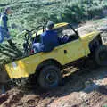 Geoff helps out as ballast, to get a Land Rover up a hill, Off-Roading and The Swan Inn, Brome, Suffolk - 20th May 1995