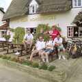 Outside the Four Horseshoes in Thornham Magna, The First-Ever BSCC Sponsored Ride, Suffolk - 2nd June 1995