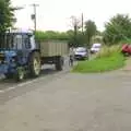 Alan's stuck behind a tractor in Finningham, The First-Ever BSCC Sponsored Ride, Suffolk - 2nd June 1995