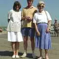 Caroline, Neil and Grandmother on Orford Quay, Grandmother, Neil and Caroline Visit, Brome and Orford, Suffolk - 24th July 1995