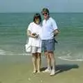 Caroline and Neil at Cromer, Grandmother, Neil and Caroline Visit, Brome and Orford, Suffolk - 24th July 1995