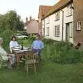 Outside the house for of 'al fresco' dinner, Grandmother, Neil and Caroline Visit, Brome and Orford, Suffolk - 24th July 1995