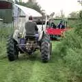 Geoff follows behind in Winnie the tractor, Off-roading with Geoff and Brenda, Stuston and Elsewhere, Suffolk - 15th September 1995