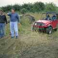 Corky points something out, Off-roading with Geoff and Brenda, Stuston and Elsewhere, Suffolk - 15th September 1995