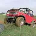 Brenda at the top of a hill, Off-roading with Geoff and Brenda, Stuston and Elsewhere, Suffolk - 15th September 1995