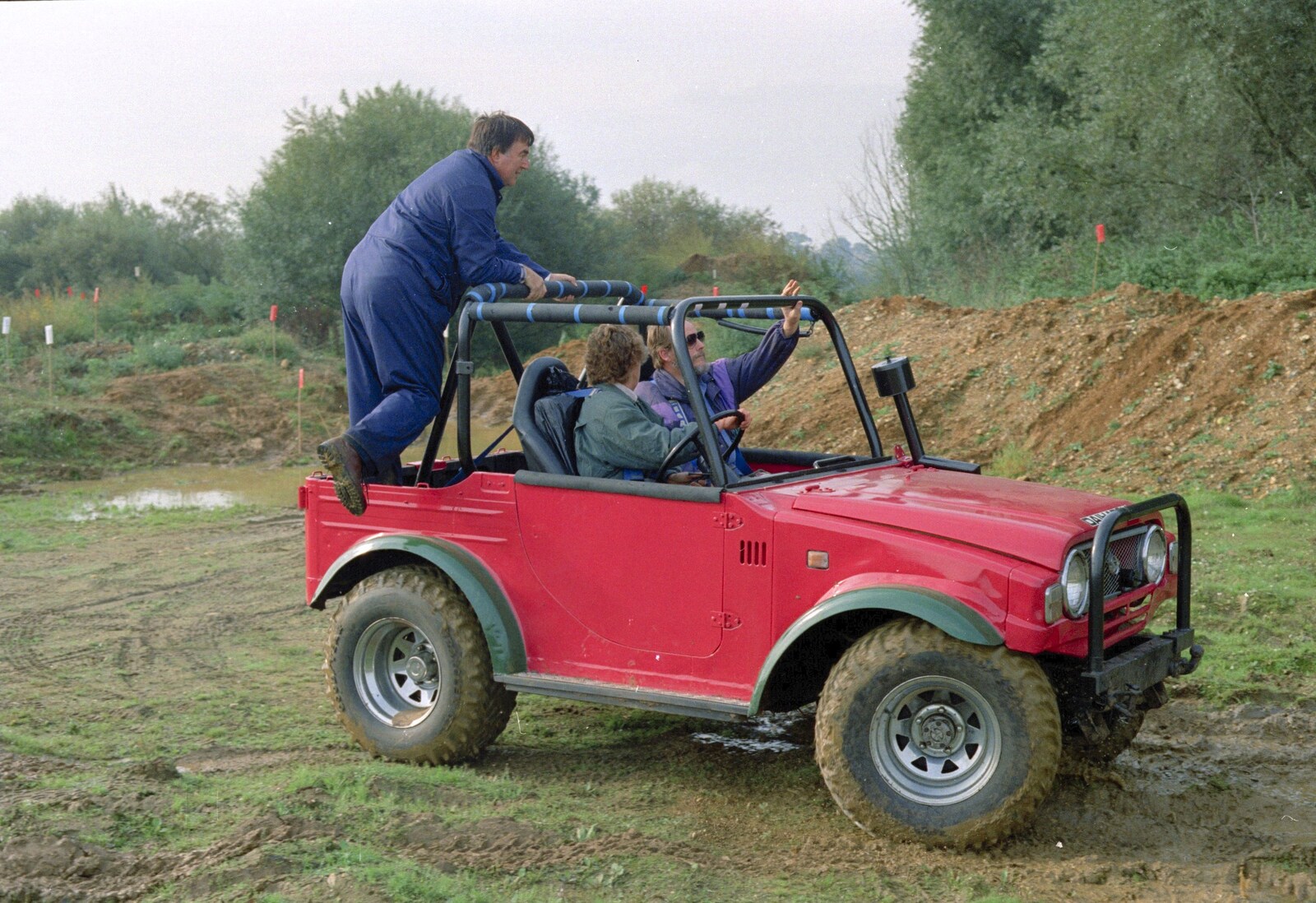 Corky acts as some extra ballast from Off-roading with Geoff and Brenda, Stuston and Elsewhere, Suffolk - 15th September 1995