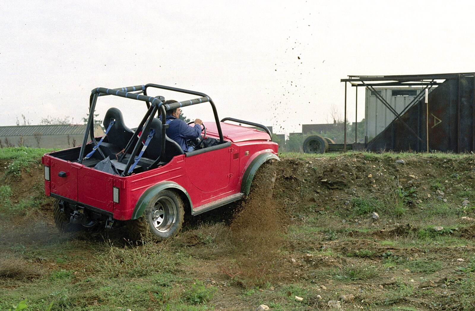 There's a spray of mud from Off-roading with Geoff and Brenda, Stuston and Elsewhere, Suffolk - 15th September 1995