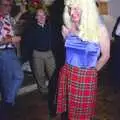 Another view of the kilt/skirt, Geoff's Birthday, Stuston, Suffolk - 18th December 1995