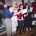 There's much amusement whilst singing, Geoff's Birthday, Stuston, Suffolk - 18th December 1995