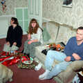 Sis, Mel and cousin Steve, Christmas Up North, Macclesfield, Cheshire - 25th December 1995