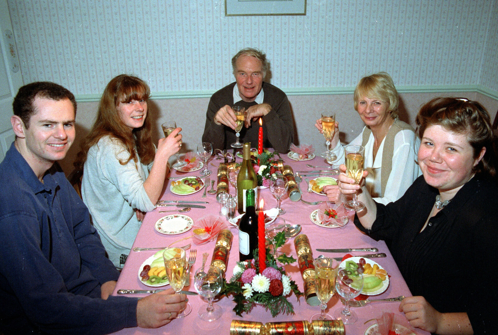 It's Christmas lunch with the Old Man and Katie from Christmas Up North, Macclesfield, Cheshire - 25th December 1995