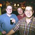 Graham, Ian and Roger, New Year's Eve in the Swan Inn, Brome, Suffolk - 31st December 1995