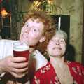 Wavy and Spammy, New Year's Eve in the Swan Inn, Brome, Suffolk - 31st December 1995