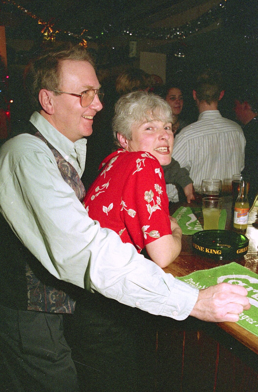 John Willy and Spam from New Year's Eve in the Swan Inn, Brome, Suffolk - 31st December 1995