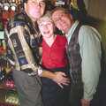 Alan, Spam and John Willy, New Year's Eve in the Swan Inn, Brome, Suffolk - 31st December 1995