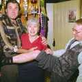 John gets his legs out, New Year's Eve in the Swan Inn, Brome, Suffolk - 31st December 1995