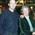 DH and his mum, New Year's Eve in the Swan Inn, Brome, Suffolk - 31st December 1995