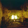 A roaring fireplace, New Year's Eve in the Swan Inn, Brome, Suffolk - 31st December 1995
