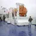 DH roams the damp deck of a channel ferry, The CISU Internet Team, Bedroom Building and Ferries, Suffolk - 16th February 1996