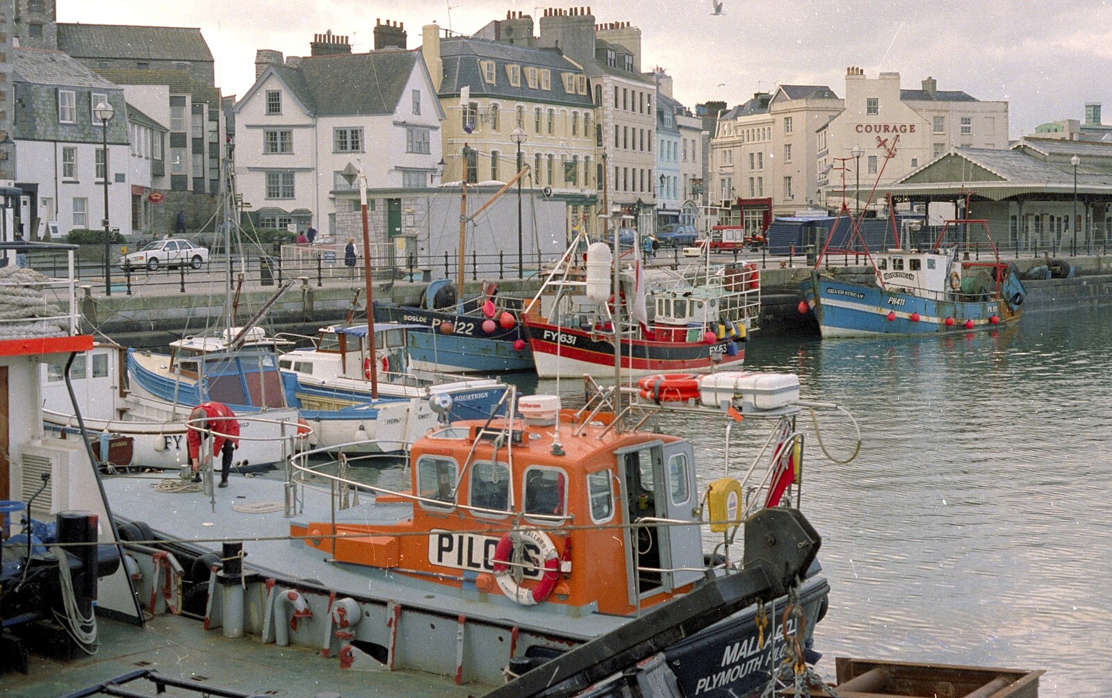 More fishing boats on Sutton Harbour from Uni: A CISU Trip To Plymouth, Devon - 16th March 1996
