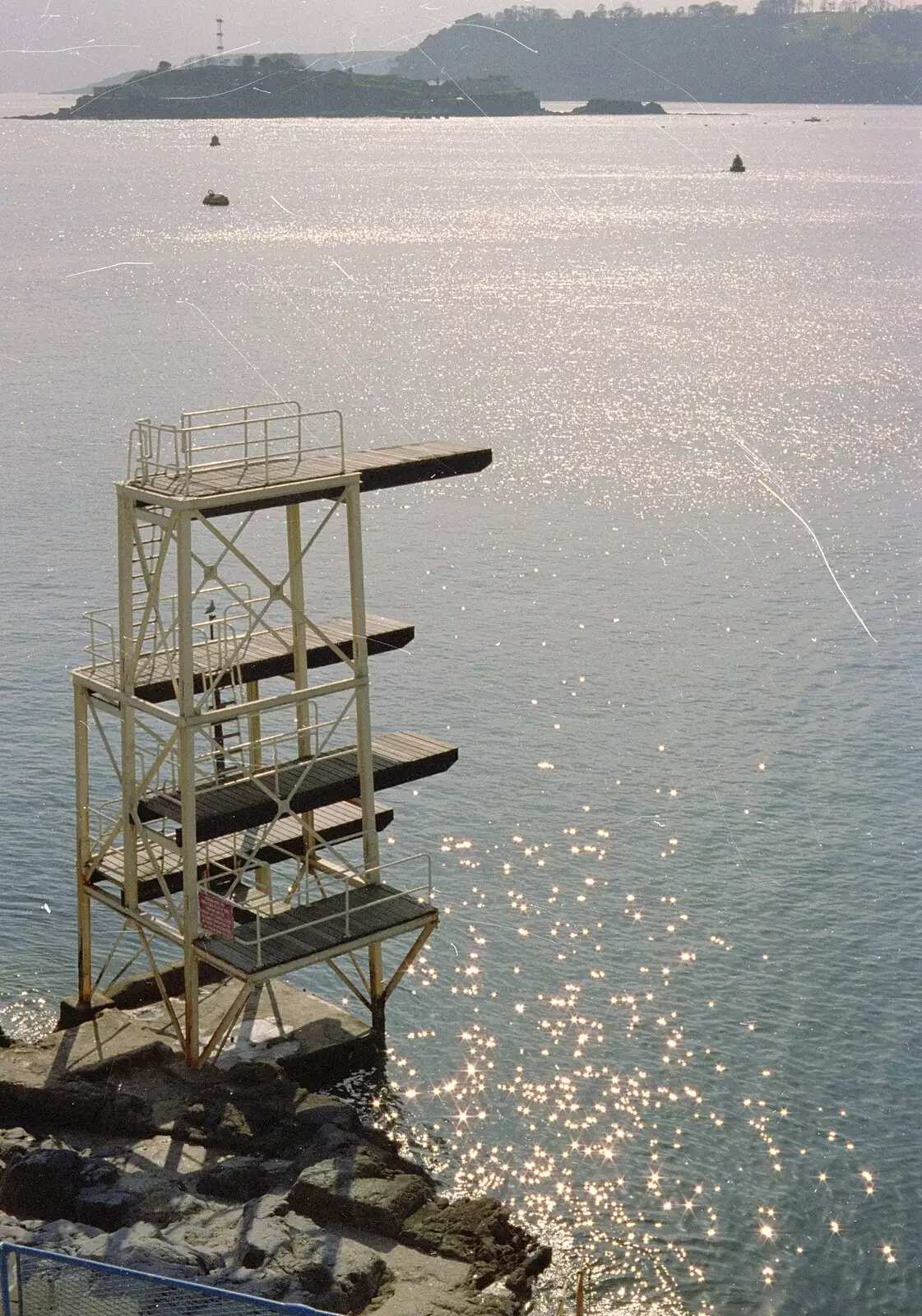 The diving platforms, down near Tinside pool, from Uni: A CISU Trip To Plymouth, Devon - 16th March 1996