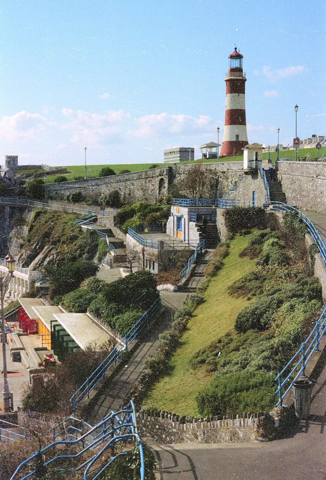 Tinside pool and Smeaton's Tower, from Uni: A CISU Trip To Plymouth, Devon - 16th March 1996