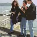 Russell and Andrew do ice creams, as Vicky looks on, Uni: A CISU Trip To Plymouth, Devon - 16th March 1996