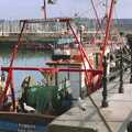 Vicky looks at fishing boats, Uni: A CISU Trip To Plymouth, Devon - 16th March 1996