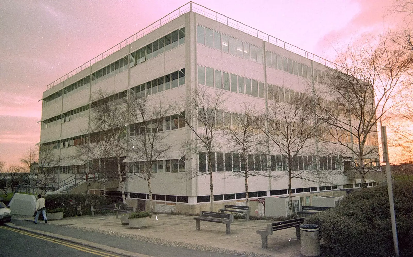 Sunset and the GTB, from Uni: A CISU Trip To Plymouth, Devon - 16th March 1996