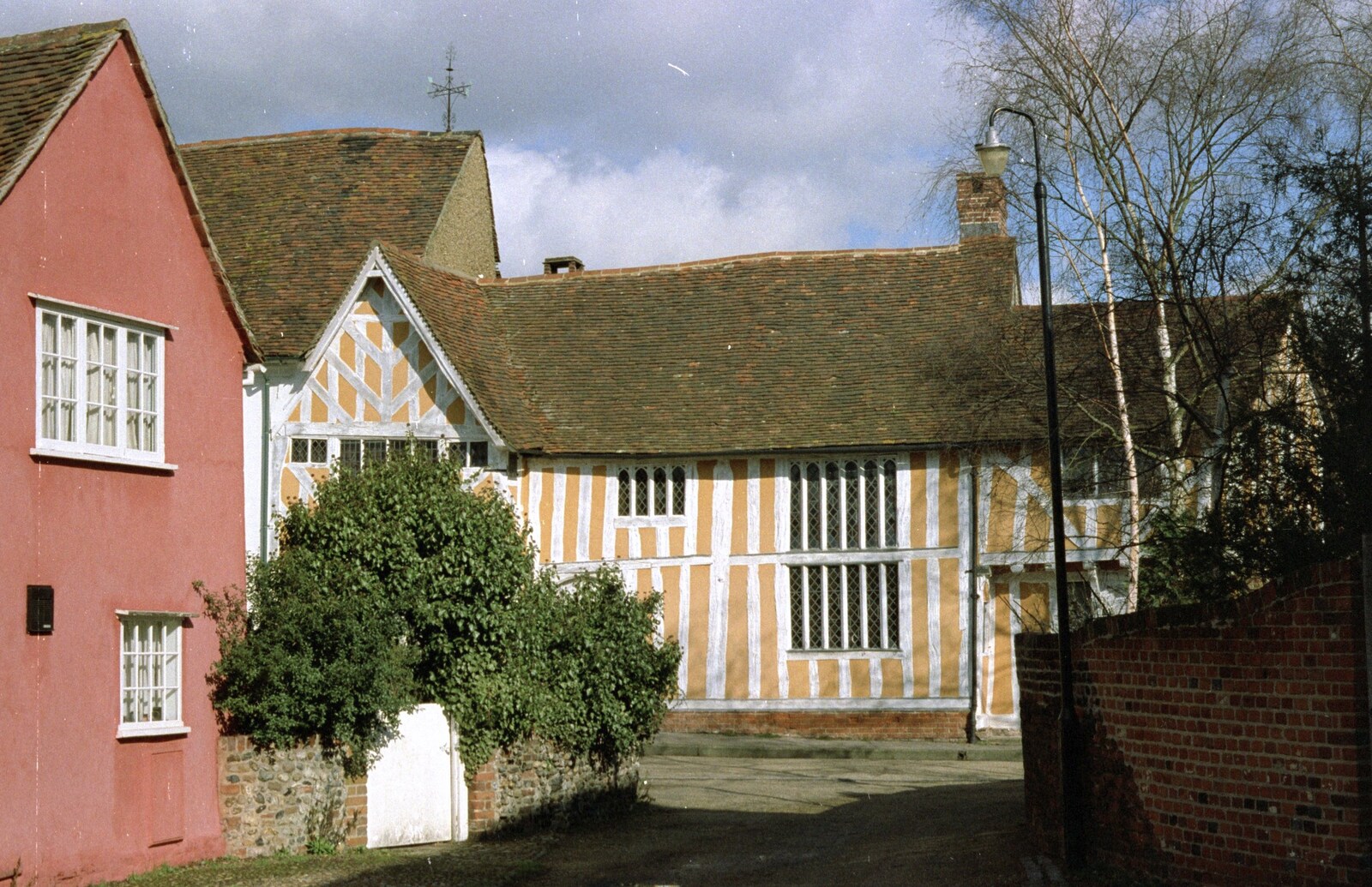 Another view of the orange house from Mother and Mike Visit, Lavenham, Suffolk - 14th April 1996