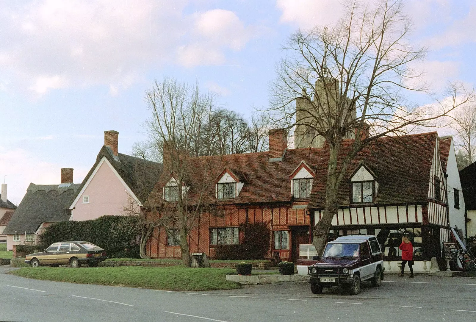 Mother roams around in Cavendish, from Mother and Mike Visit, Lavenham, Suffolk - 14th April 1996