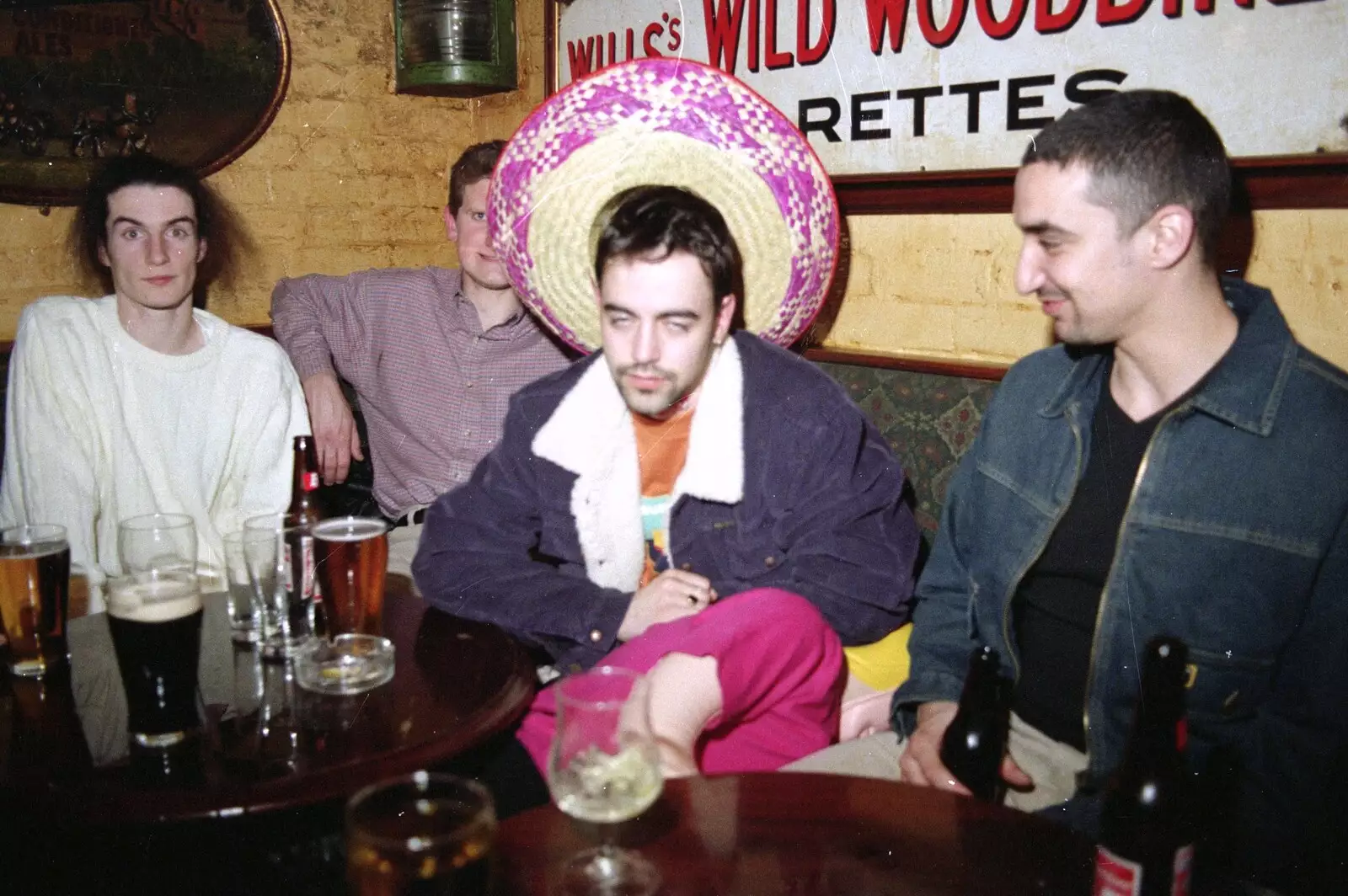 Trev looks mashed, from CISU, Los Mexicanos and the Inflatable Woman, Ipswich, Suffolk - 25th April 1996