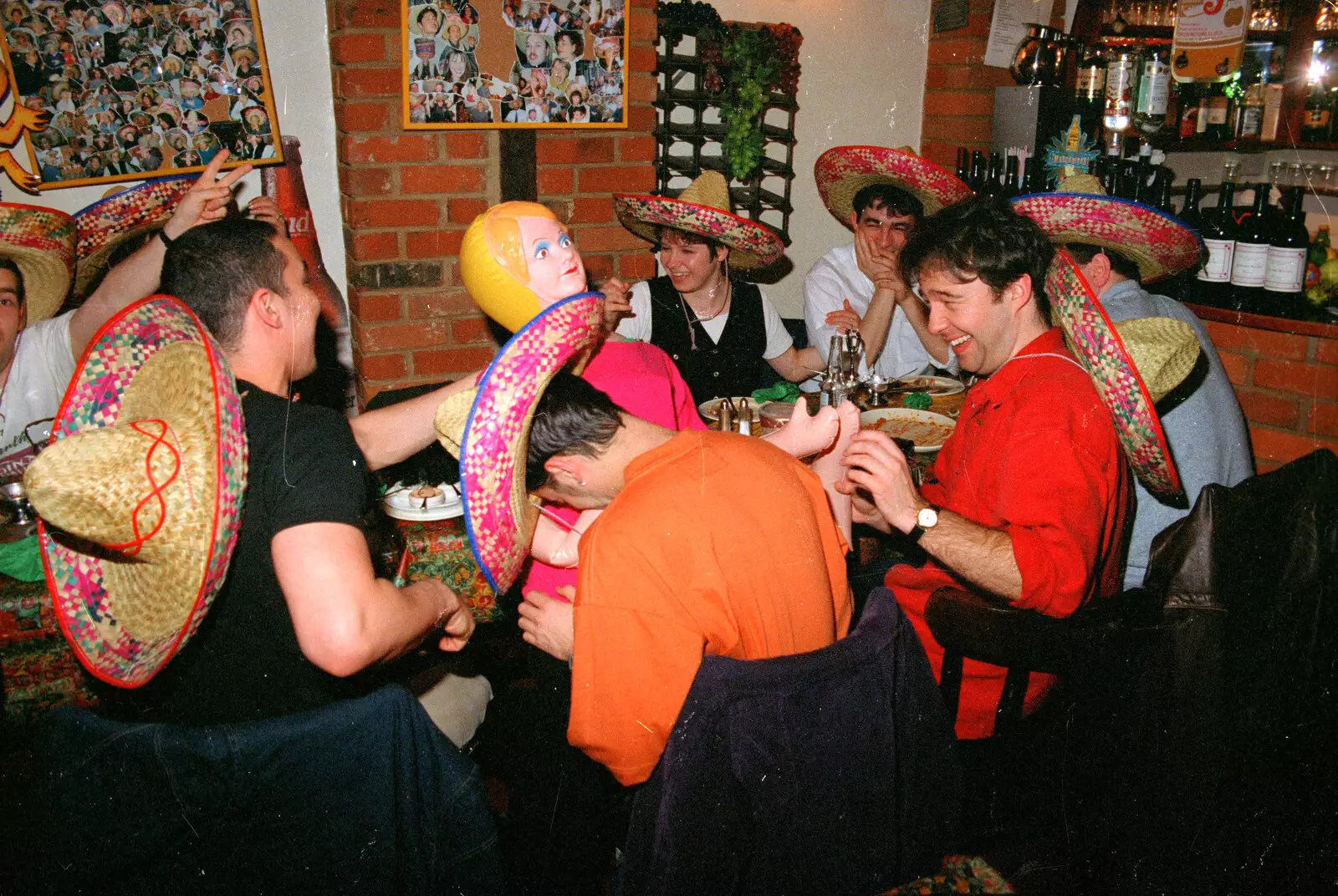 The CISU table, from CISU, Los Mexicanos and the Inflatable Woman, Ipswich, Suffolk - 25th April 1996