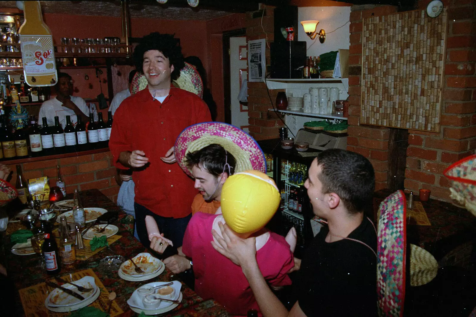 Tim says something, from CISU, Los Mexicanos and the Inflatable Woman, Ipswich, Suffolk - 25th April 1996