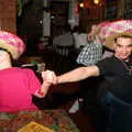 Orhan shakes hands with the inflatable, CISU, Los Mexicanos and the Inflatable Woman, Ipswich, Suffolk - 25th April 1996