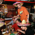 CISU, Los Mexicanos and the Inflatable Woman, Ipswich, Suffolk - 25th April 1996, Trev stands on a chair